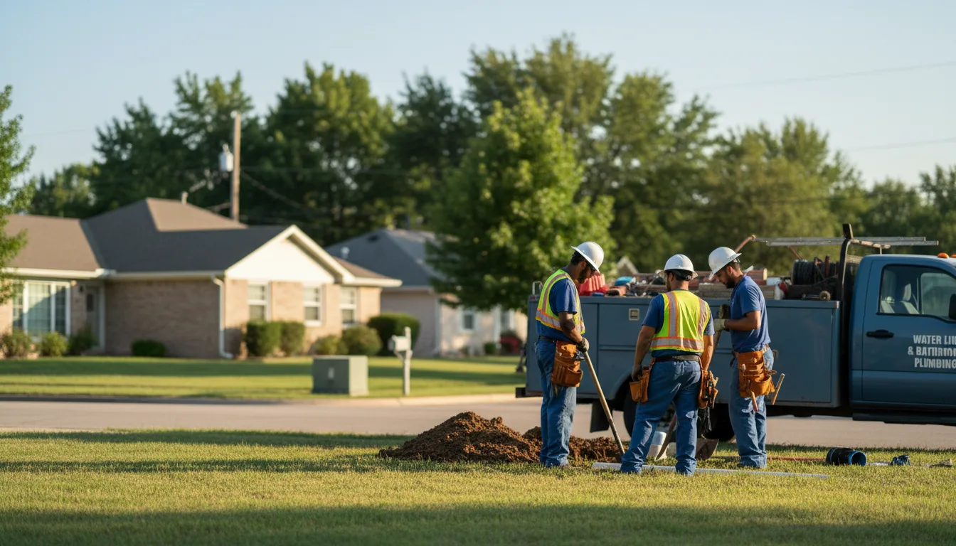 Residential water line and bathroom plumbing service in Williamsville, VA